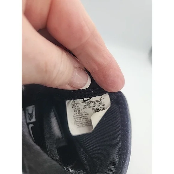 Nike Women's Speedsweep VII Wrestling Shoes SZ 8 Black And White Preowned - Picture 8 of 8